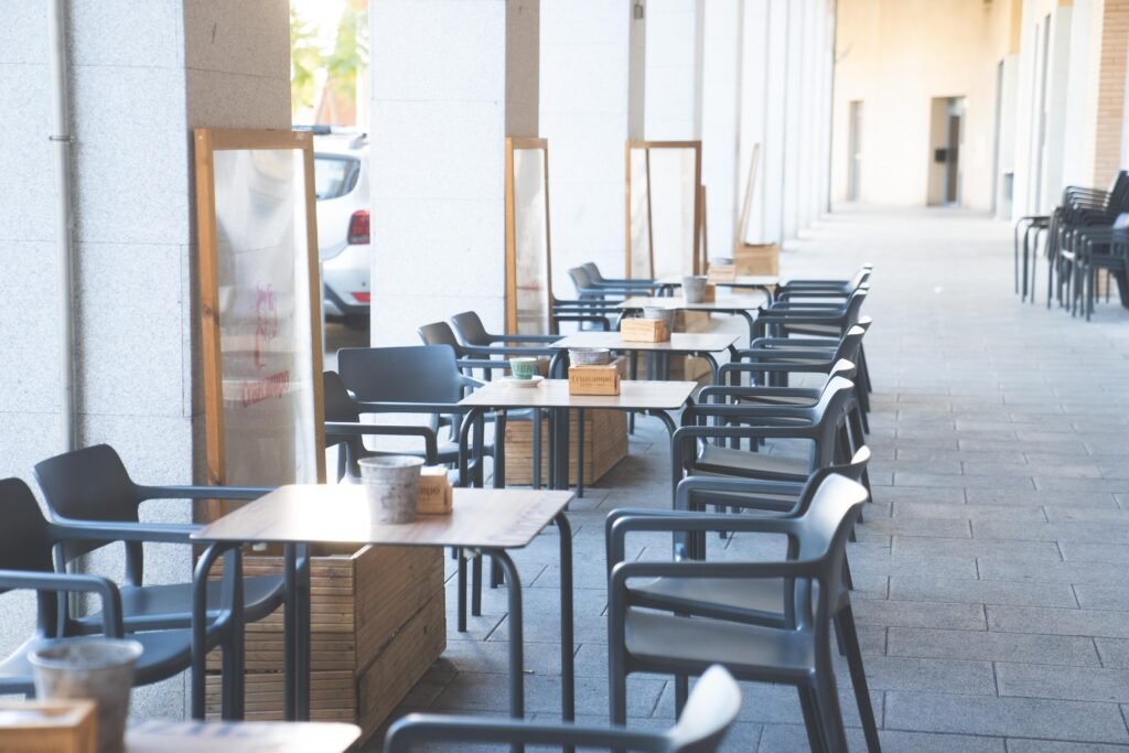 Terraza exterior en Gambrinus